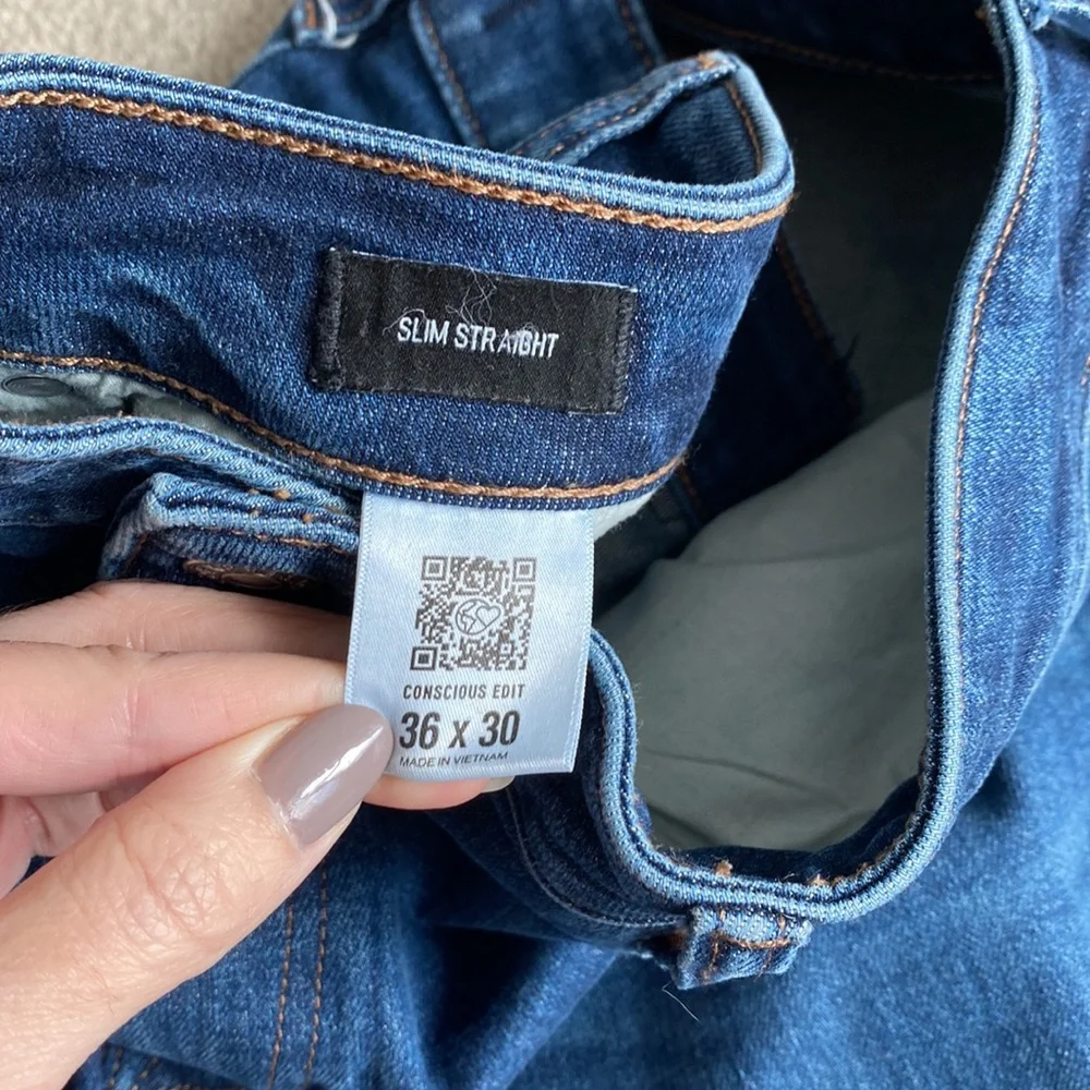 Express Men’s Slim Straight Jeans - Picture 3 of 7